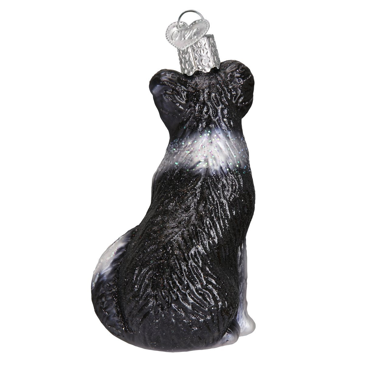 Old World Christmas Ornaments: Border Collie Glass Blown Ornaments for Christmas Tree (12302)