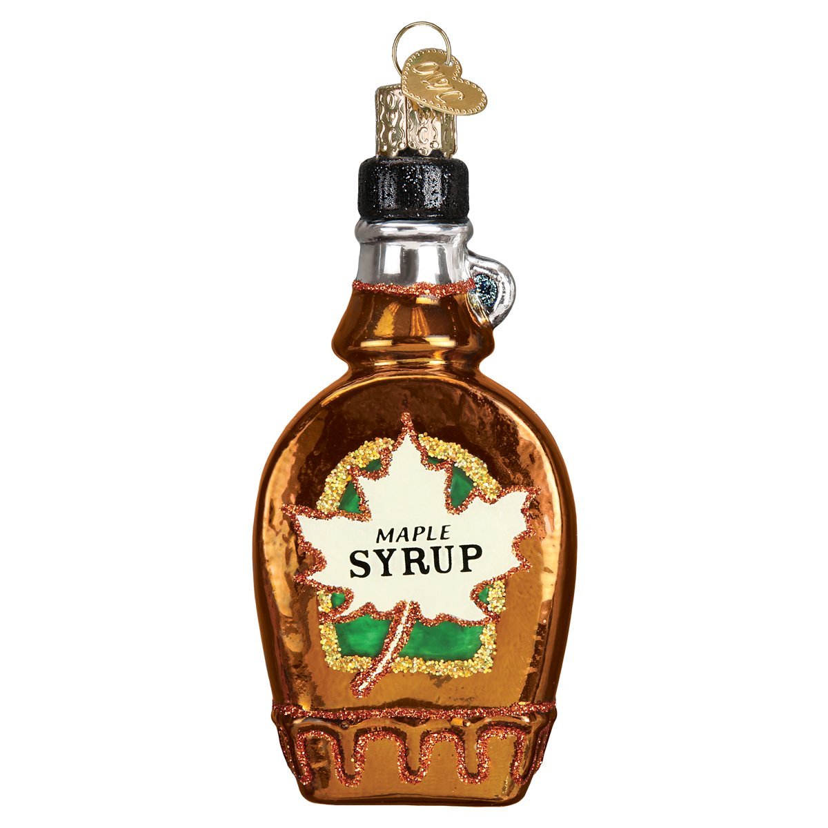 Old World Christmas Ornaments: Breakfast Food Glass Blown Ornaments for Christmas Tree, Maple Syrup