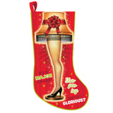 Kurt Adler 19 Inch A Christmas Story Leg Lamp, Cloth Light Up Stocking