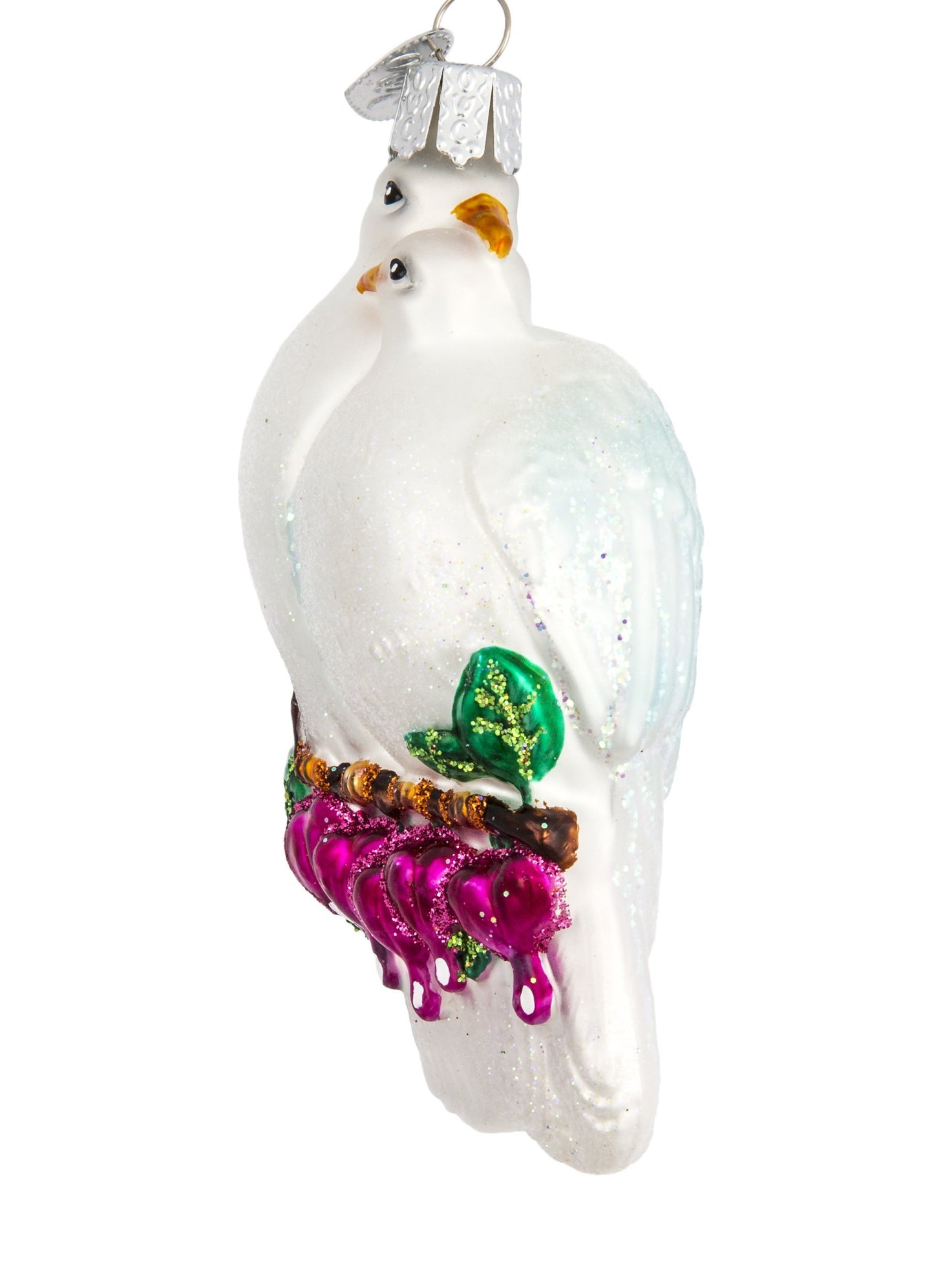 Old World Christmas Love Birds Glass Blown Ornament for Christmas Tree, Handcrafted Holiday Decoration, Bird Watcher Collection