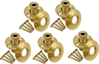 Poolzilla Wood Deck Brass Anchor with Collar for Safety Cover - Universal Fit