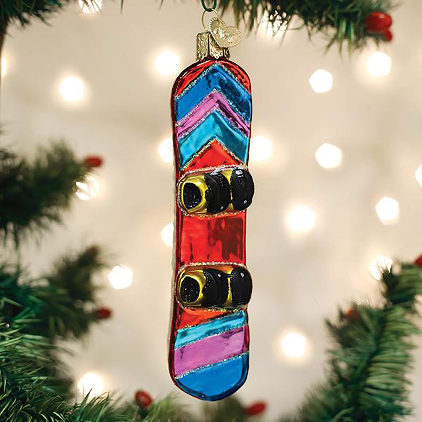 Old World Christmas Ornaments Snowboard Glass Blown Ornaments for Christmas Tree