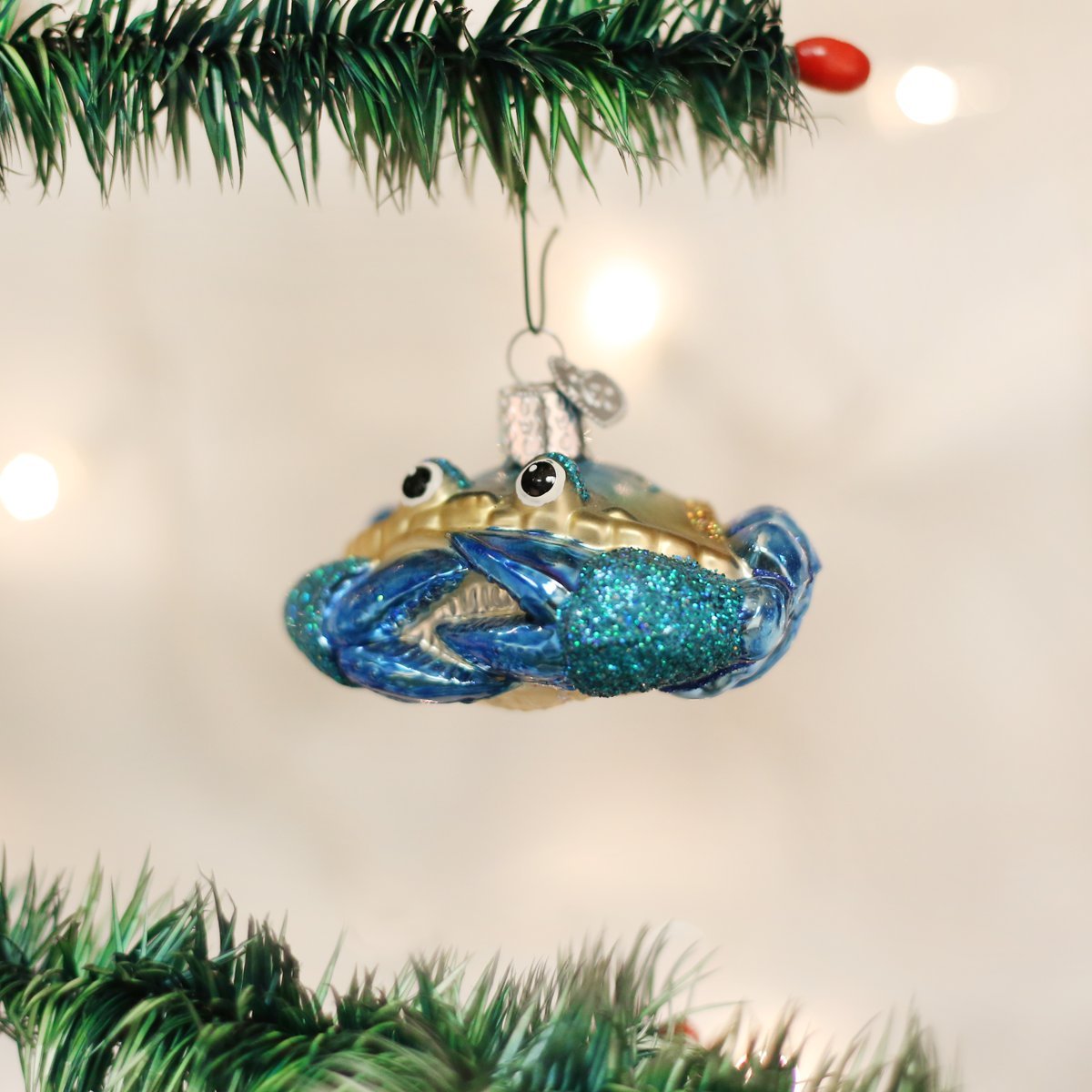 Old World Christmas Blue Crab Glass Blown Ornament for Christmas Tree