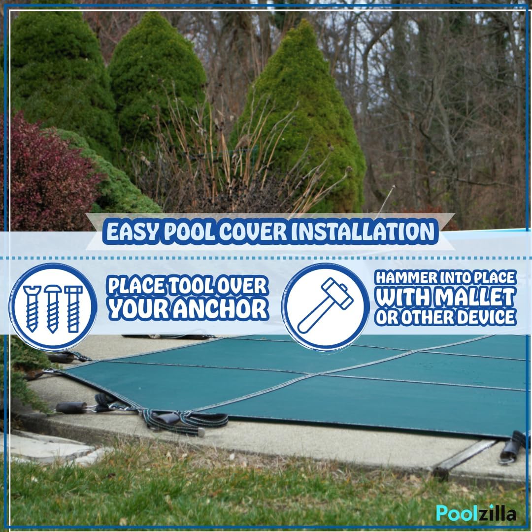 Poolzilla 3.25" Aluminum Tamping Tool for Safety Cover Anchor Installation