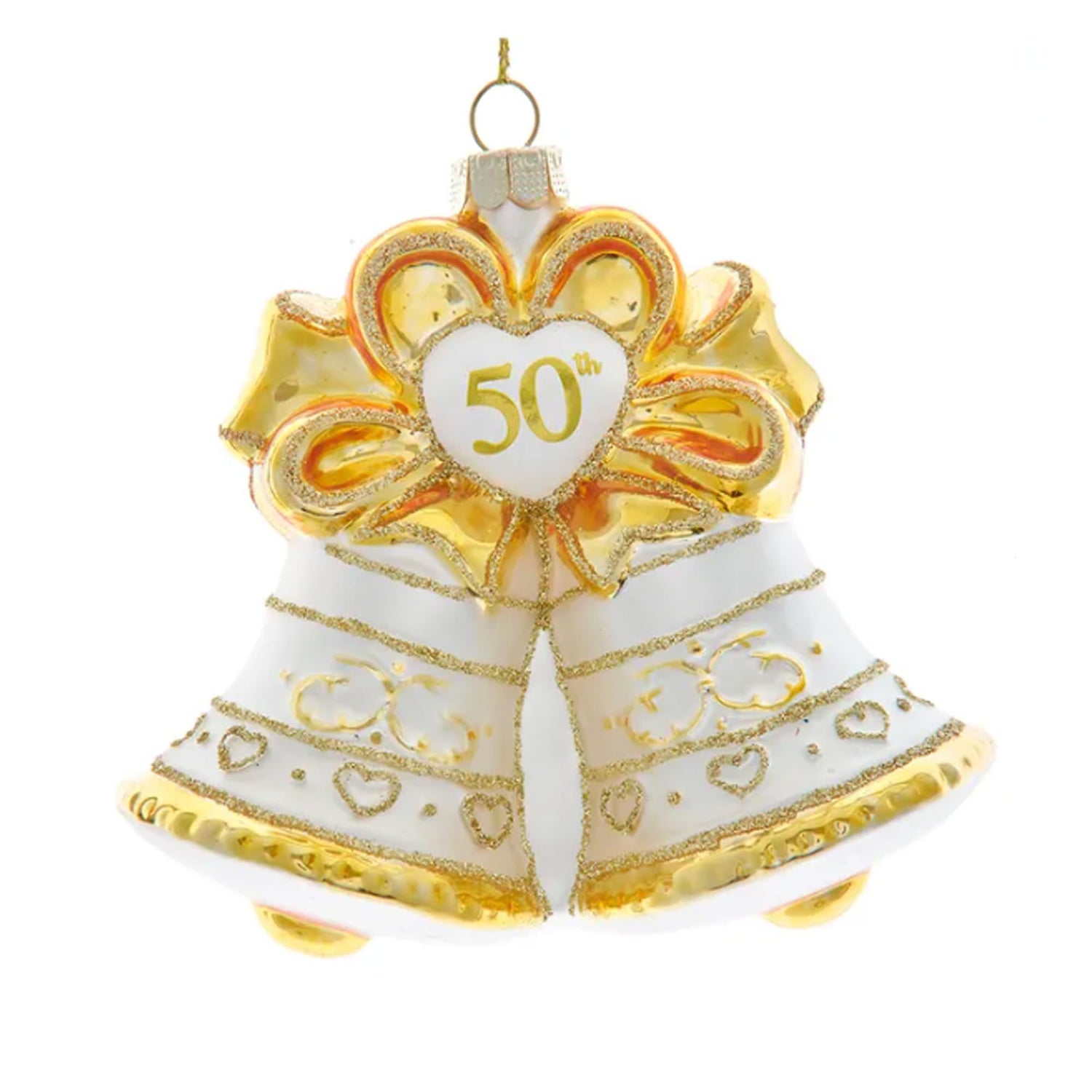 Kurt Adler 4-Inch Noble Gems™ Glass 50th Anniversary Bell Ornament