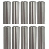 Poolzilla (10 Pack) 18" Aluminum Tubes Without Anchor for Pool Safety Cover Installation, Made of Durable Aluminum, Extra Long