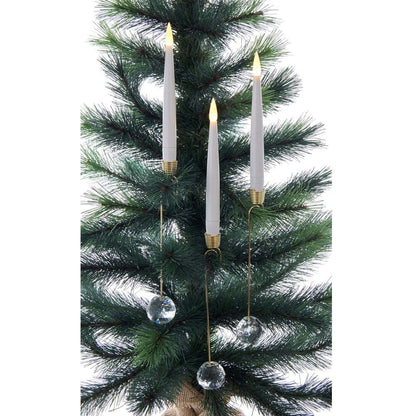 Kurt S. Adler 10-Inch Candle with Faceted Glass Weight Set with Remote Control, 10-Piece Set