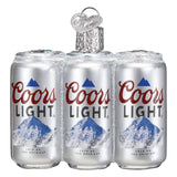 Old World Christmas Coors Light Six Pack Glass Blown Ornament for Christmas Tree, Handcrafted Holiday Decoration, Beer Collection