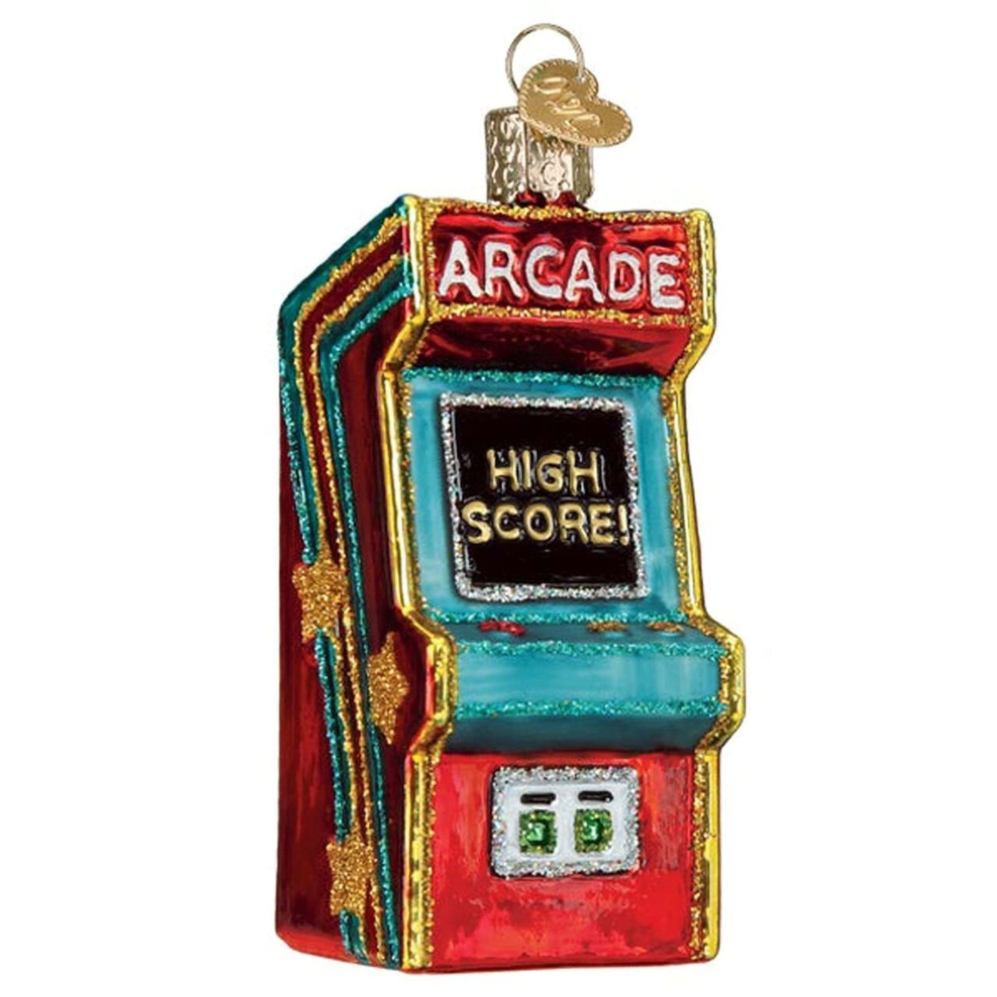 Old World Christmas Arcade Game Glass Blown Ornament for Christmas Tree, Handcrafted Holiday Decoration, Games Collection