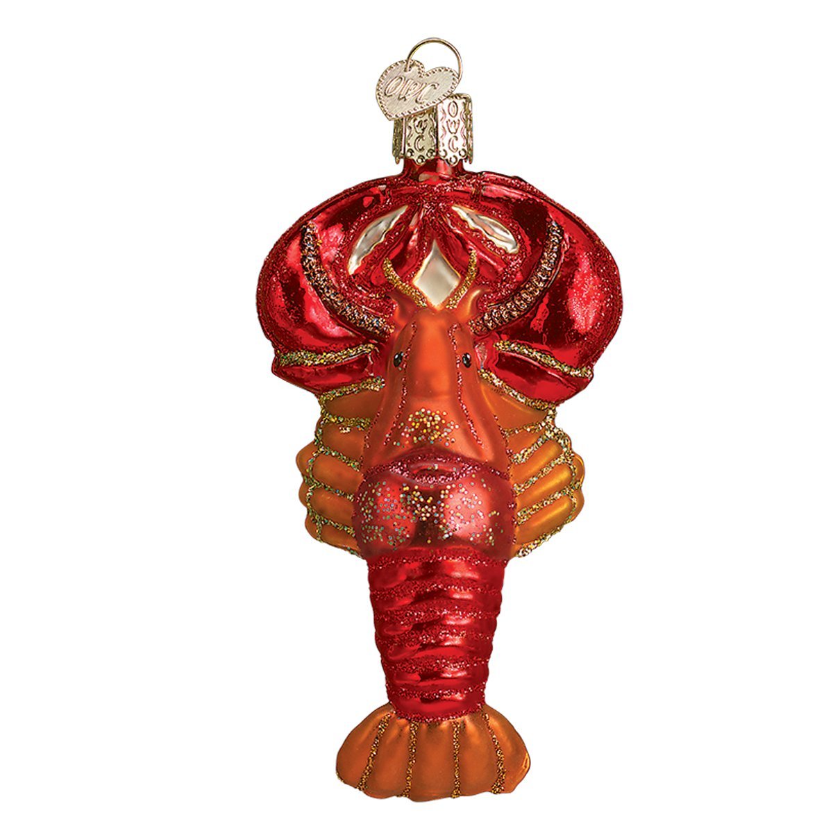 Old World Christmas Ornaments: Crab and Lobsters Glass Blown Ornaments for Christmas Tree, Lobster
