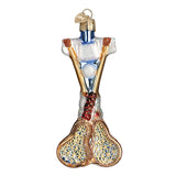 Old World Christmas Lacrosse Set Glass Blown Ornament for Christmas Tree, Handcrafted Holiday Decoration, Sport Collection