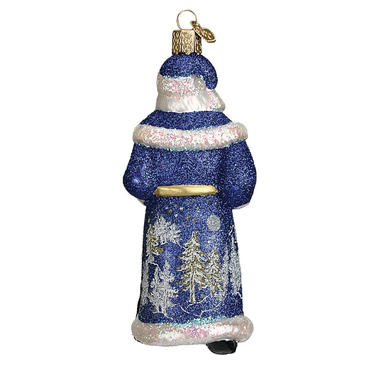 Old World Christmas Ornaments Midgnight Santa Glass Blown Ornaments for Christmas Tree