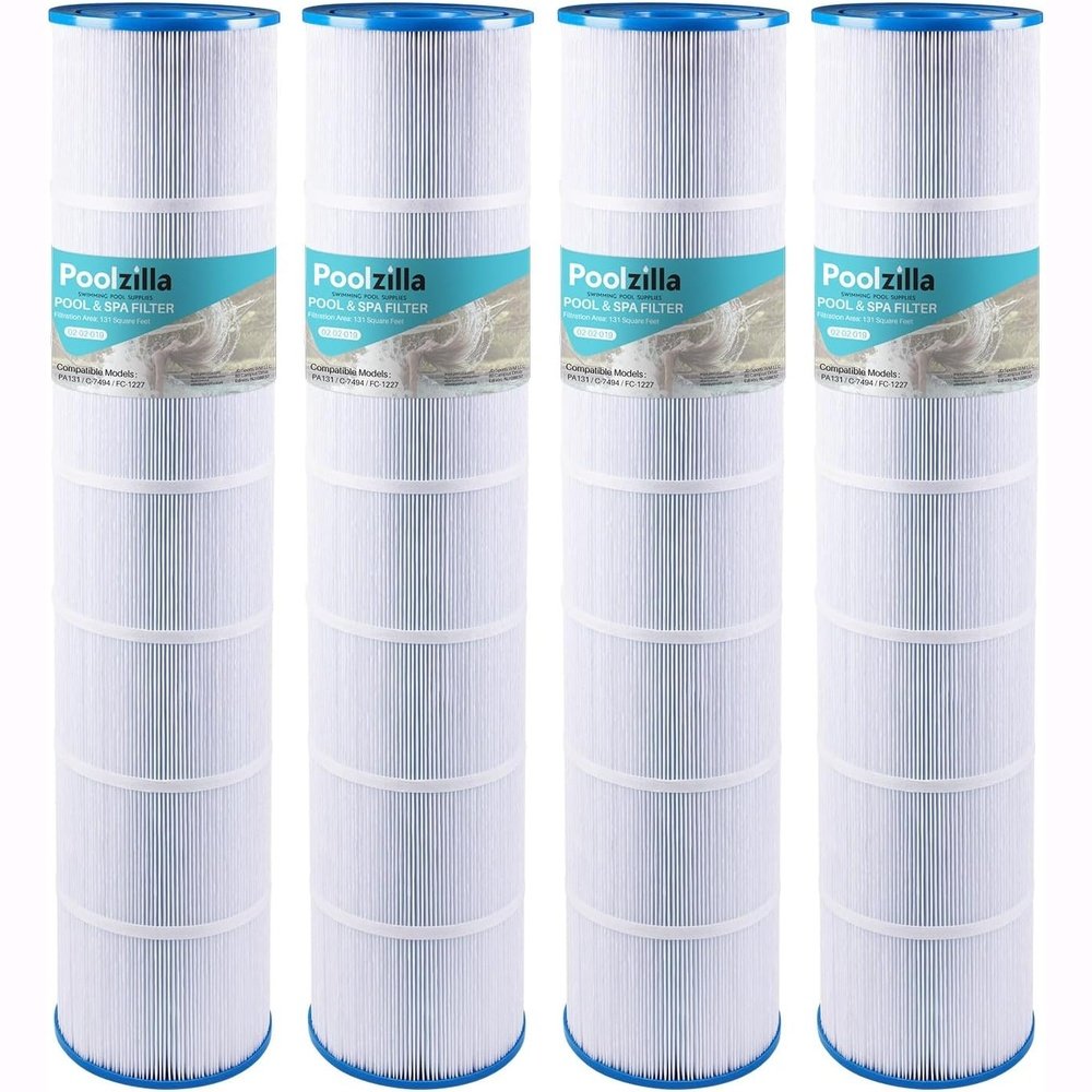 Poolzilla Pool Filter Cartridges, Compatible with PLF131A, Pleatco PA131-PAK4, Hayward CX1280XRE, SwimClear C5020 Unicel C-7494, Filbur FC-1227, FC-6435, C5025, C5030