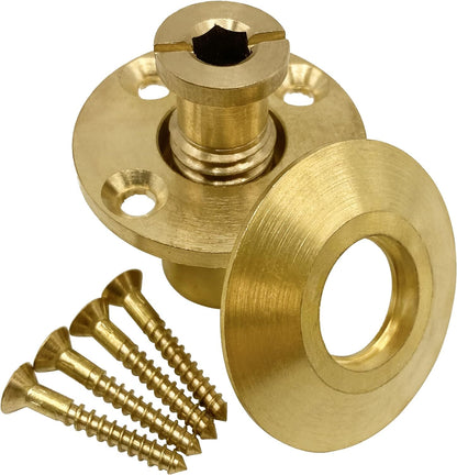 Poolzilla Wood Deck Brass Anchor with Collar for Safety Cover - Universal Fit