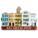 Old World Christmas Glass Blown Ornament Rainbow Row (20100)