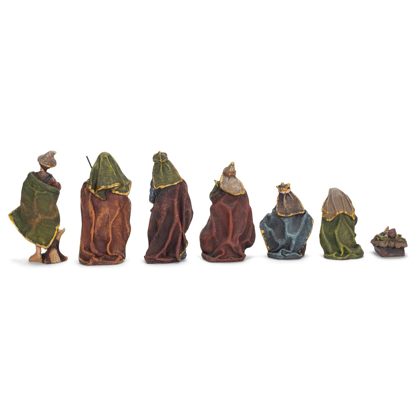 Kurt S. Adler Kurt Adler 3.5-Inch Resin, 7-Piece Nativity Set, Multi for Christmas