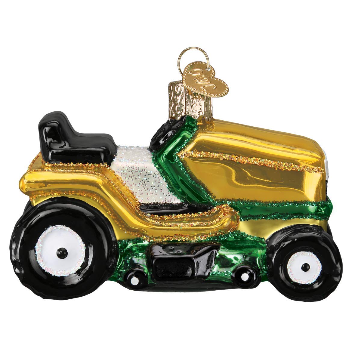 Old World Christmas Riding Lawn Mower 3.5 x 2.25