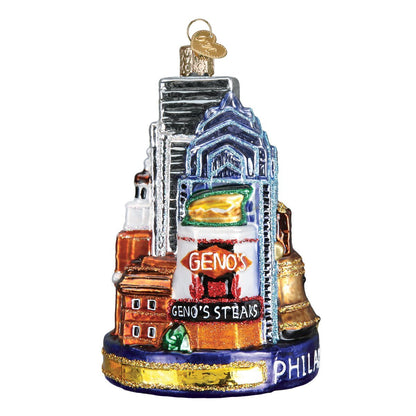 Old World Christmas Cities, Places and Landmarks Glass Blown Ornaments for Christmas Tree Philadelphia