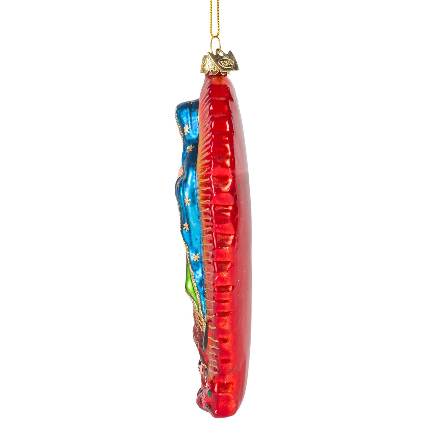 Vibrant Praying Our Lady Of Guadalupe 5.25 inch Metal Decorative Hanging Ornament,Christmas
