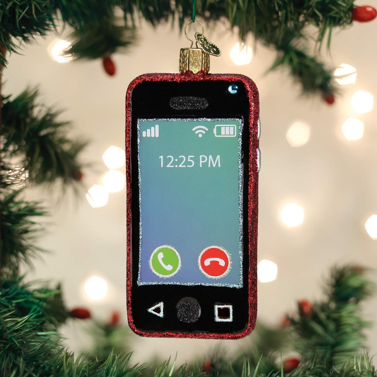 Old World Christmas Smartphone Glass Blown Ornaments for Christmas Tree