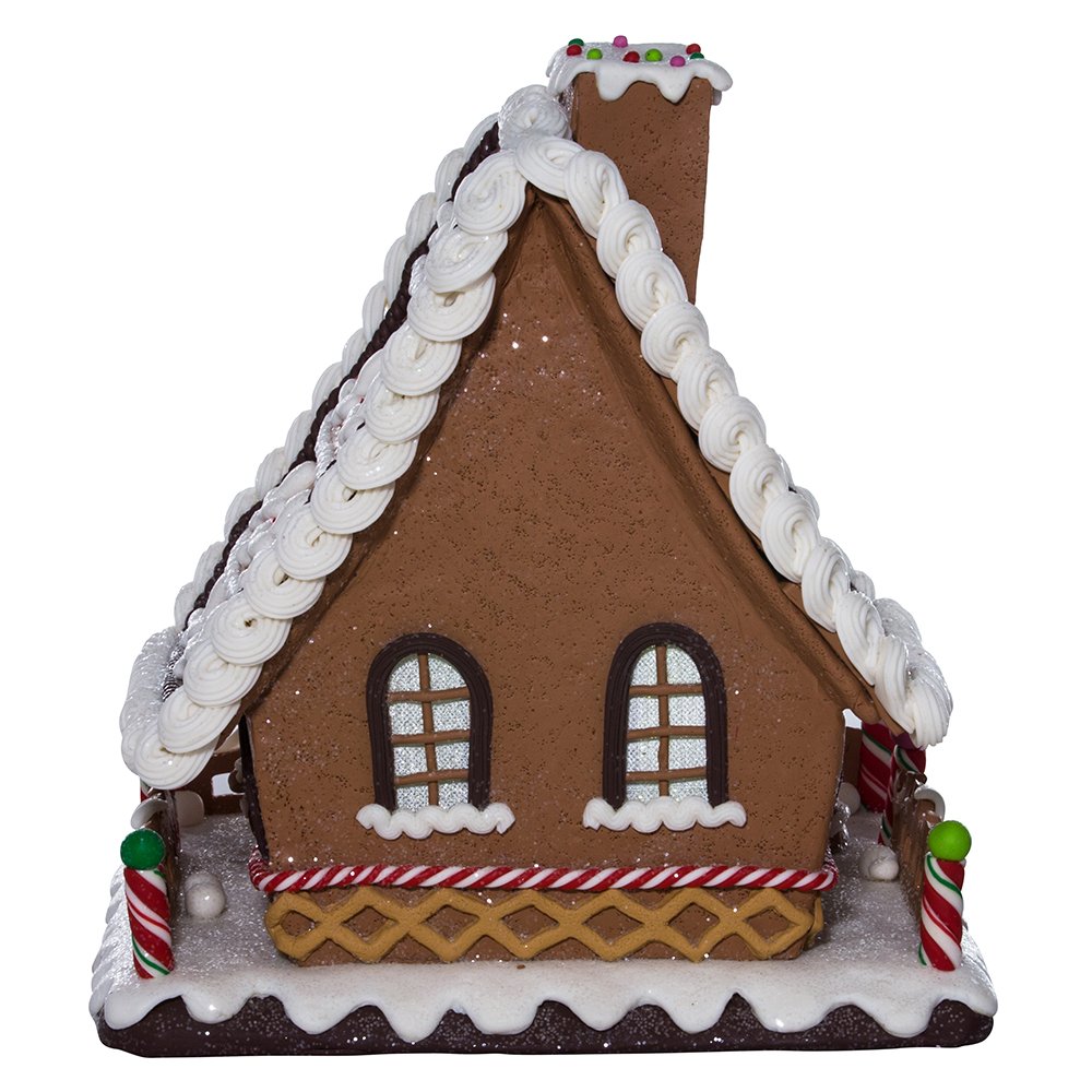 Kurt Adler 10" Battery-Operated Claydough LED Gingerbread House Tablepiece