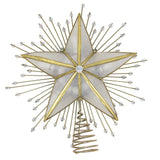 Kurt Adler 10-Inch 5-Point Capiz Star Treetop with Rays and Beads