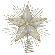 Kurt Adler 10-Inch 5-Point Capiz Star Treetop with Rays and Beads