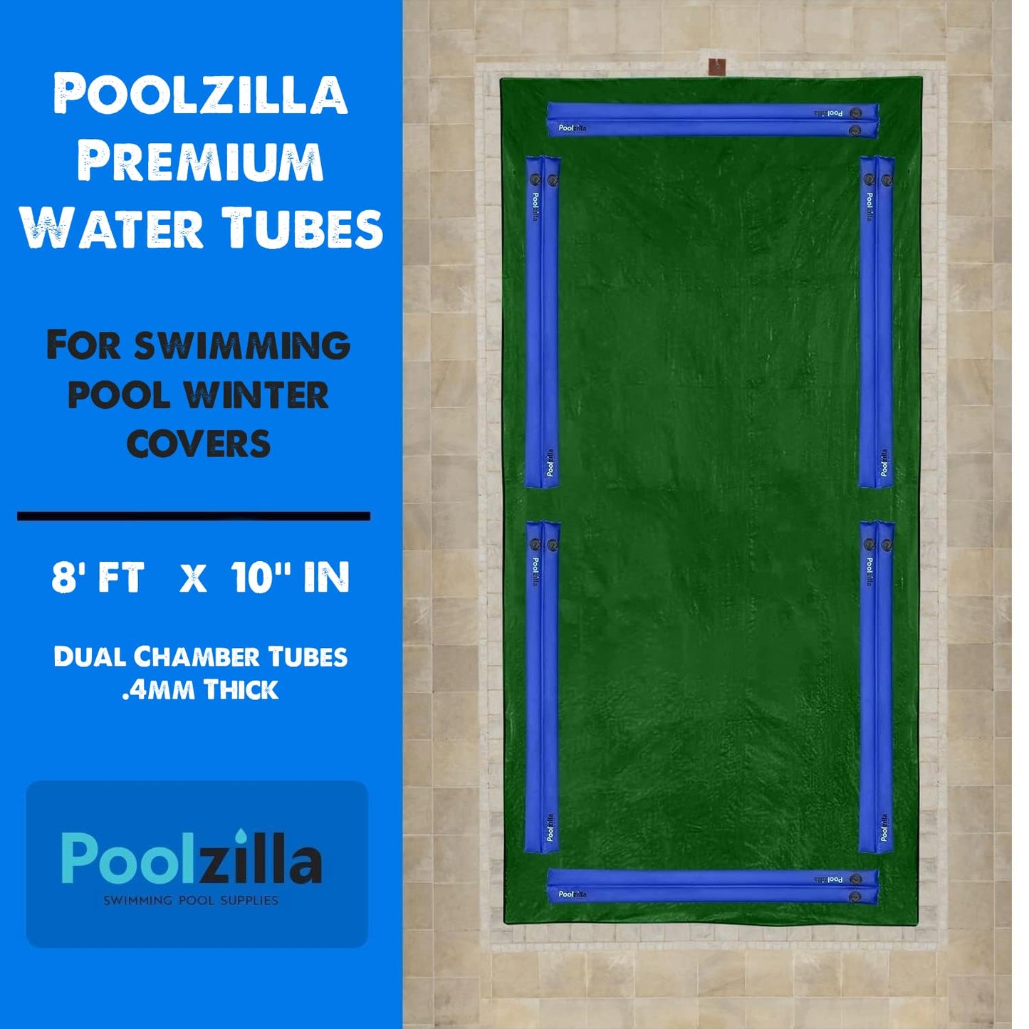 Poolzilla 8’ Water Weighted Bag with Screw Cap for Winter Pool Cover