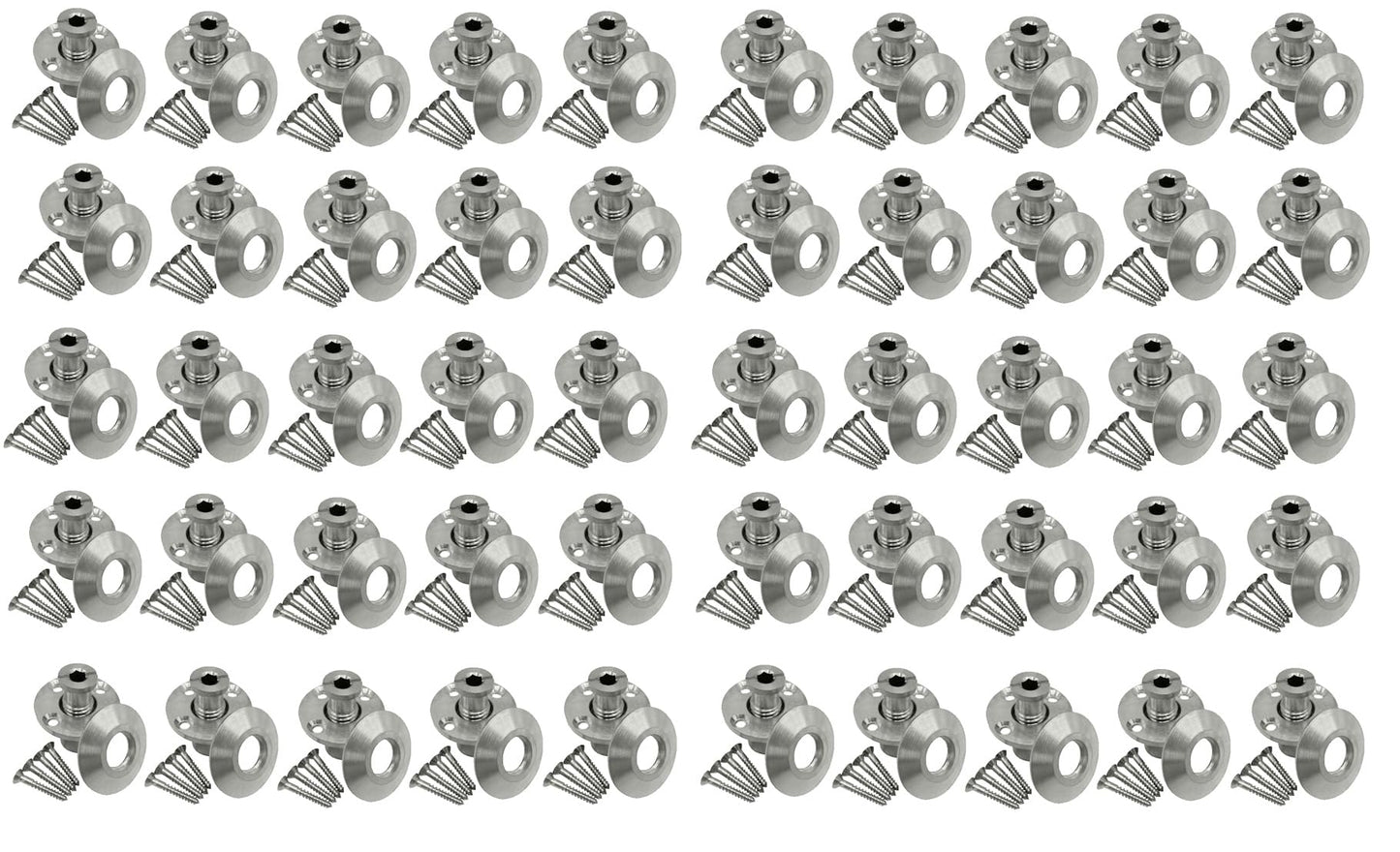 Poolzilla Stainless Steel Pool Safety Cover Anchor with Collar for Wood Decks