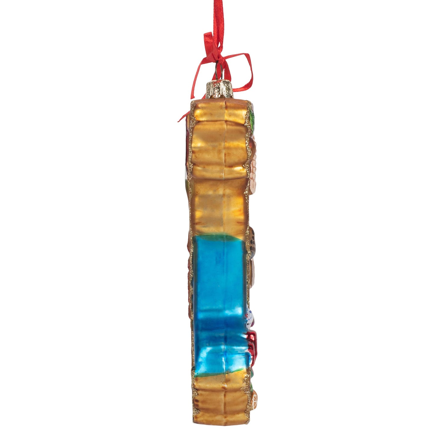 5.5-Inch Italy Map Glass Ornament