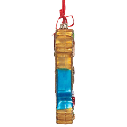 5.5-Inch Italy Map Glass Ornament