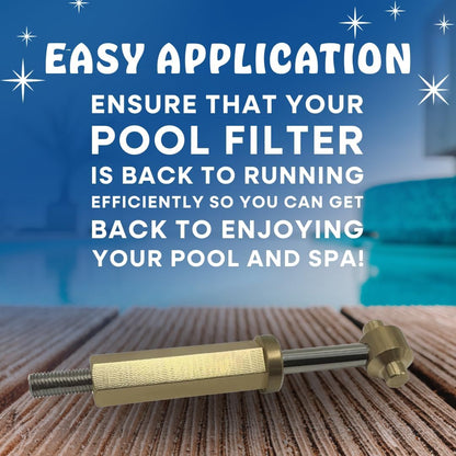 Poolzilla Brass Clamp Ring Knob Assembly with Threaded Rod and Retainer, Compatible with R0357500, Jandy & Zodiac