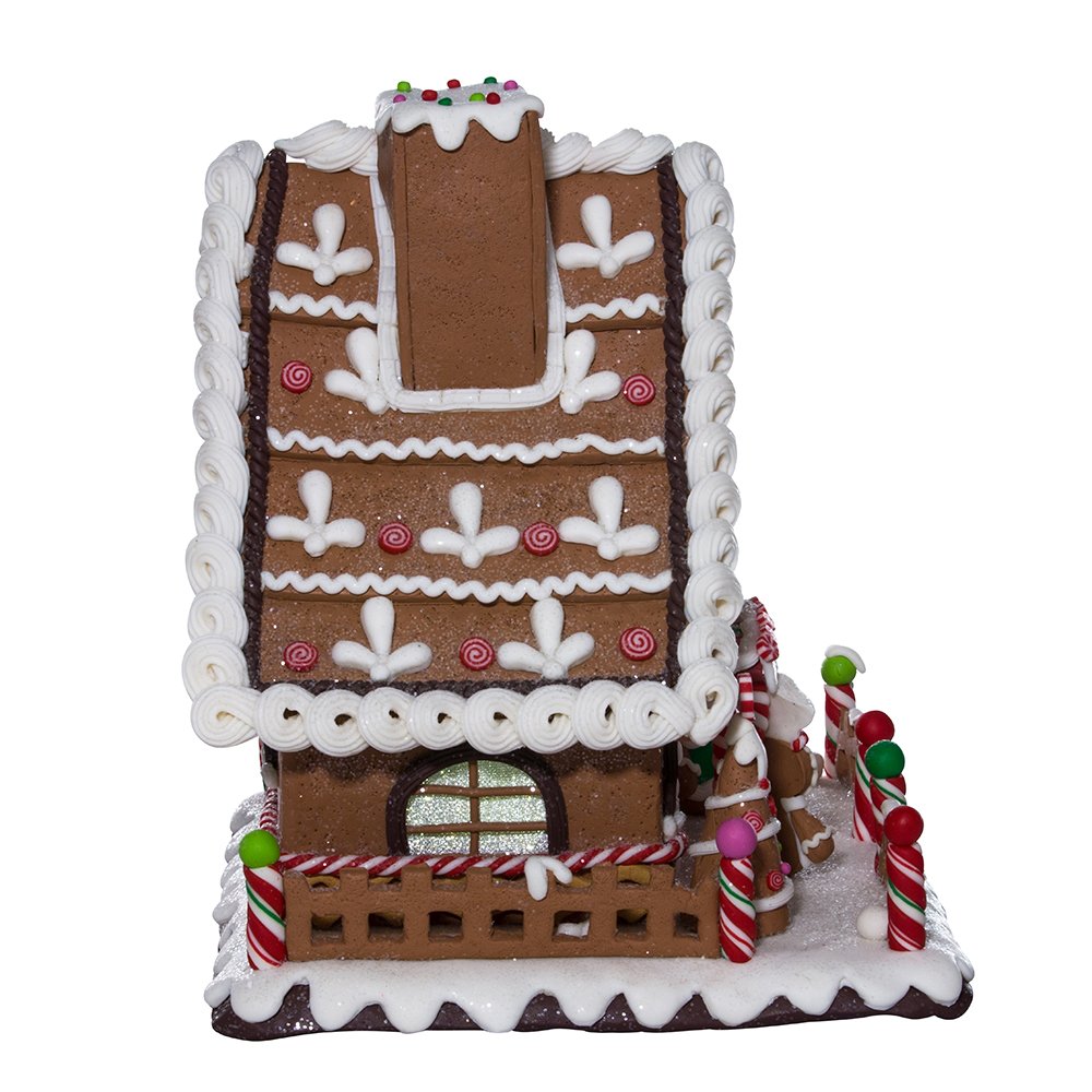 Kurt Adler 10" Battery-Operated Claydough LED Gingerbread House Tablepiece