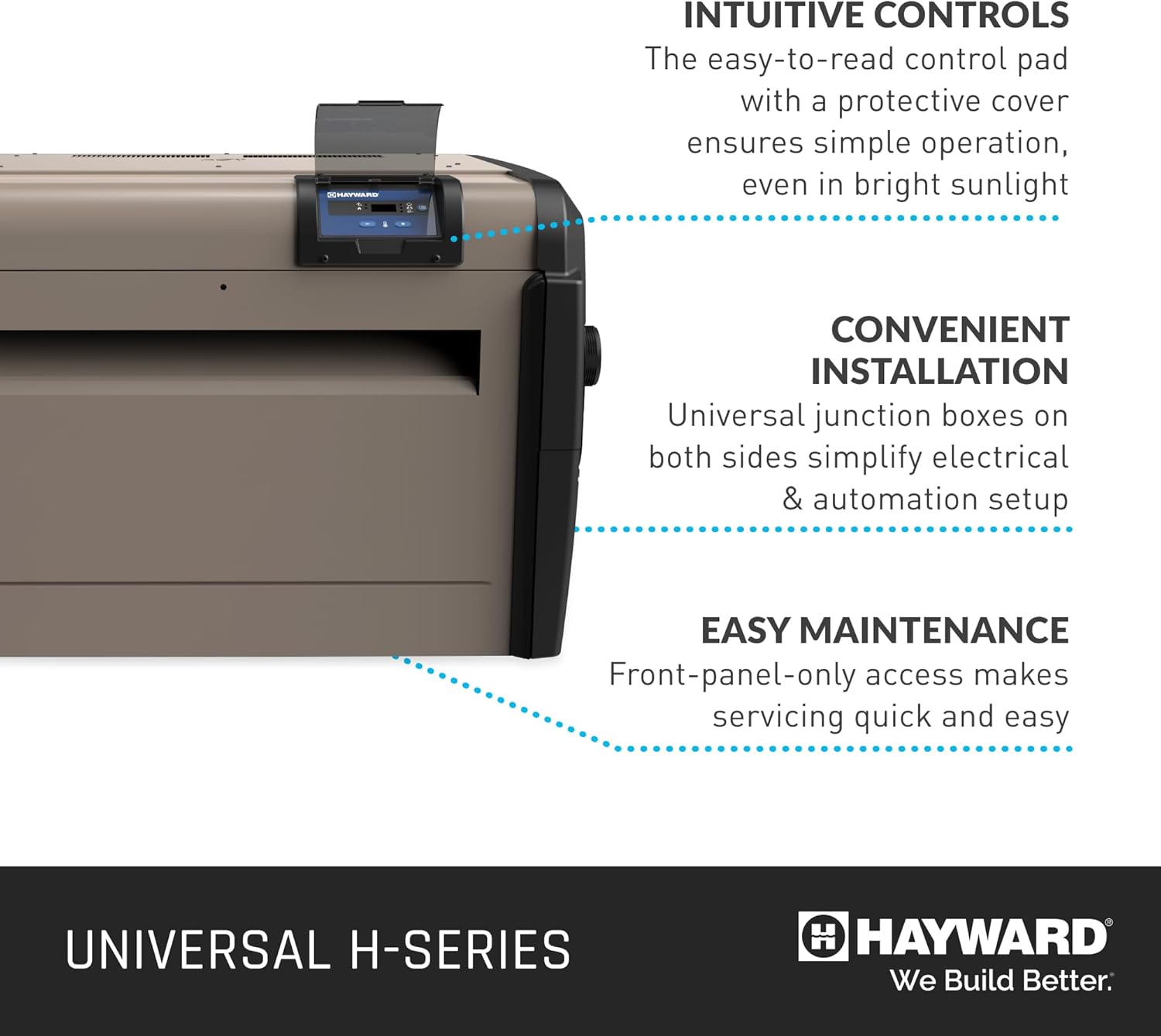 Hayward Universal H-Series, W3H400FDP, Propane Gas Heater, Low NOx | 400,000 BTU