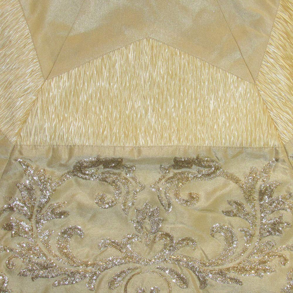 Kurt S. Adler, Inc. TS0205 Kurt Adler 50" Gold & Ivory Sequin Treeskirt