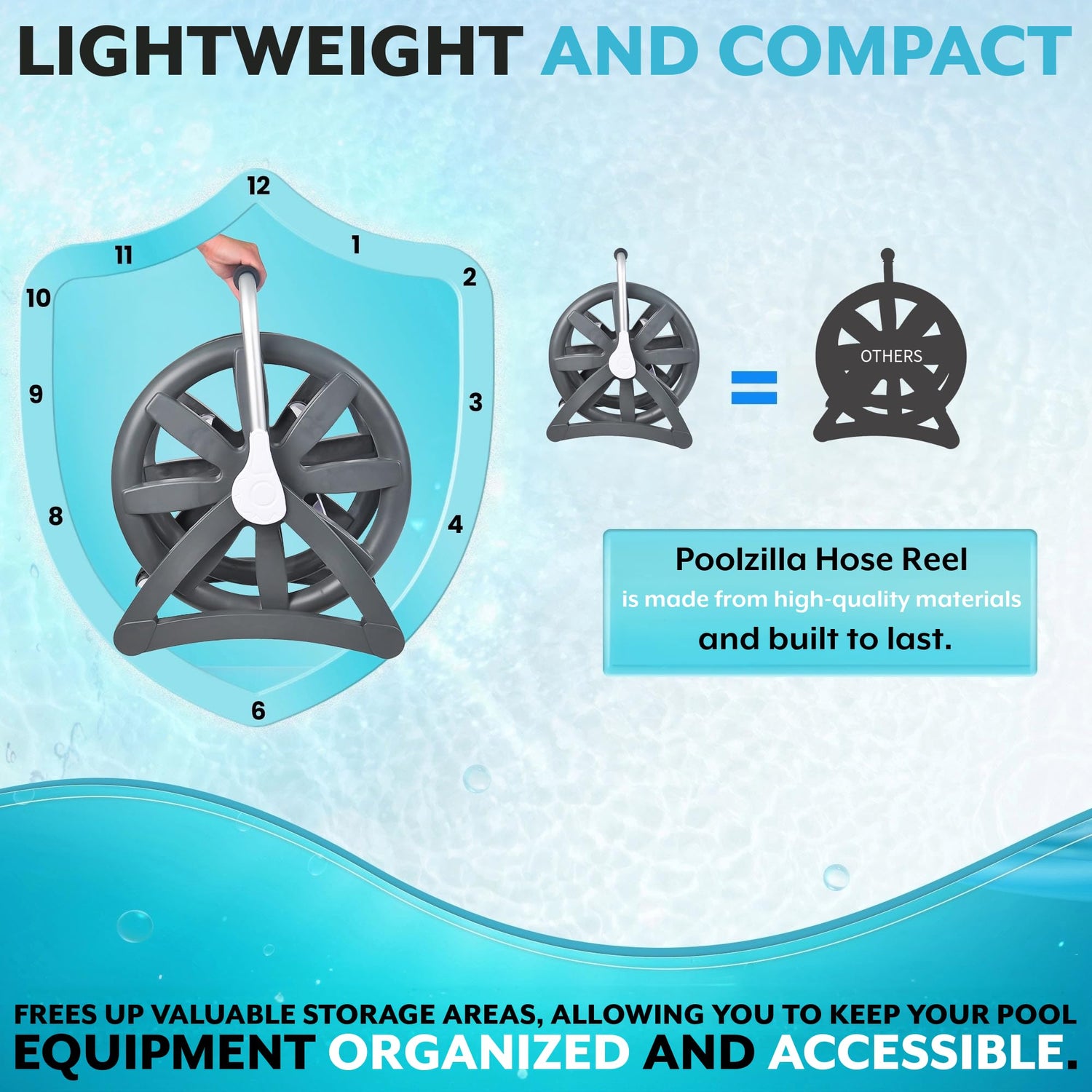 Poolzilla Swimming Pool Vacuum Hose Reel