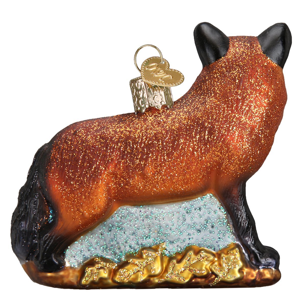 Old World Christmas Red Fox Glass Blown Ornament for Christmas Tree, Handcrafted Holiday Decoration, Wildlife Animal Collection