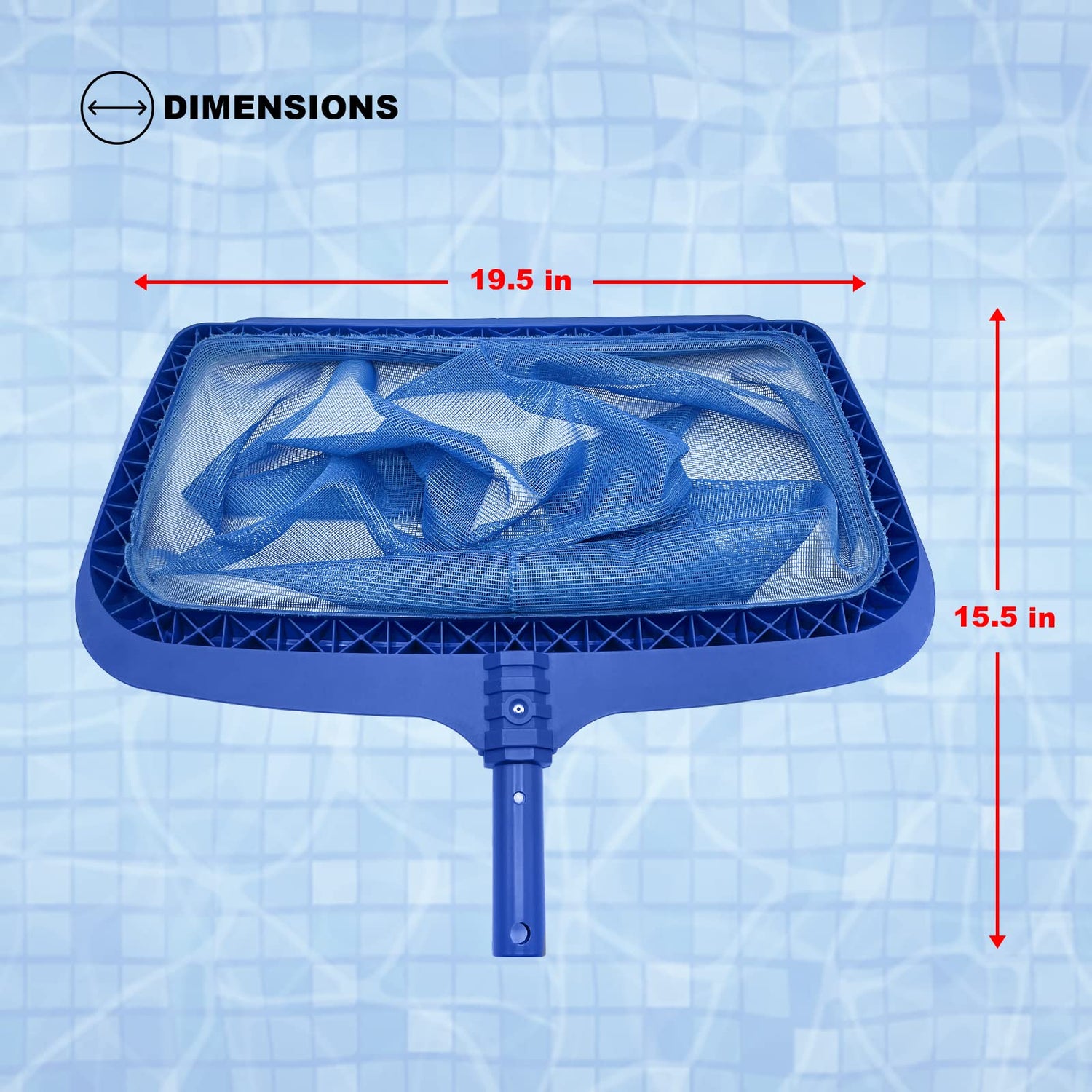 Poolzilla Skimmer Net for Pool Cleaning, Fine Mesh Deep Bag Catcher