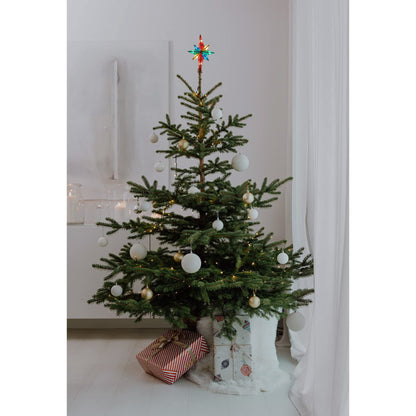 Kurt Adler 10-Light Multicolored Capiz Bethlehem Star Treetop with Gem Center