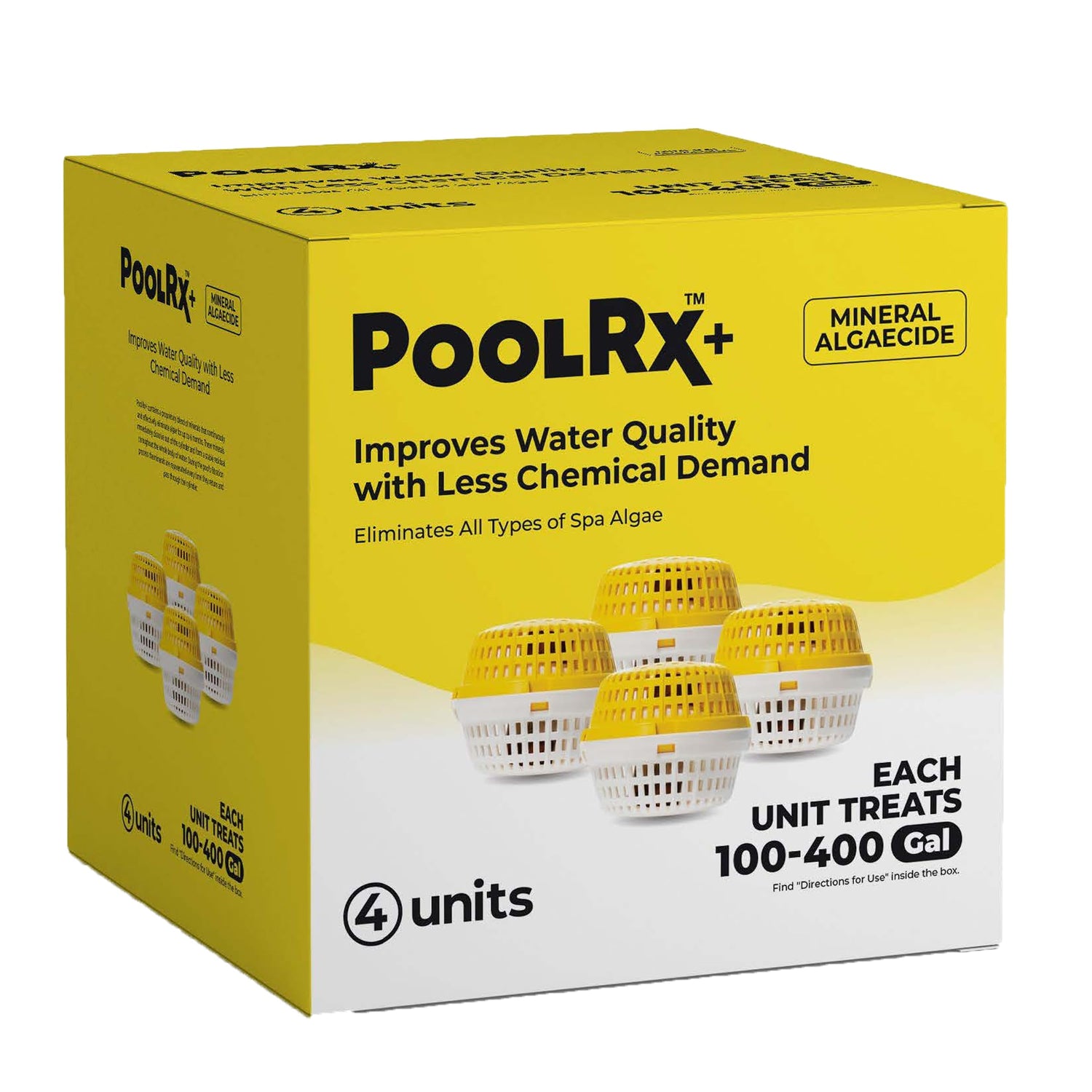 PoolRx | Yellow & White Spa Unit | 100-400 Gallons | 4 Pack