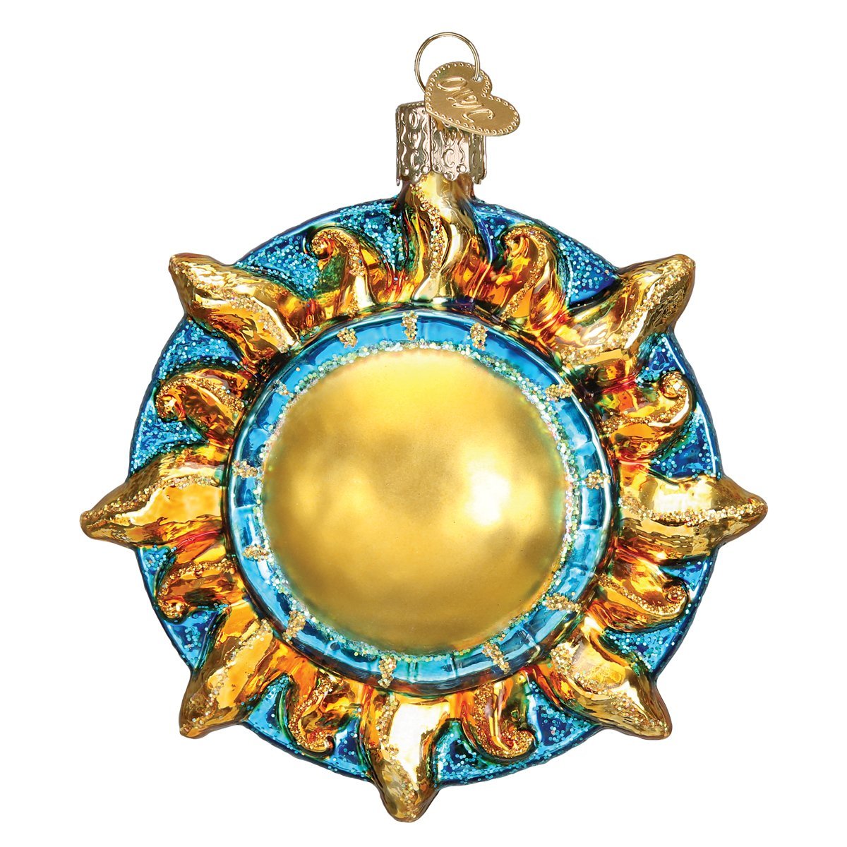 Old World Christmas Fanciful Sun Glass Blown Ornament for Christmas Tree, Handcrafted Holiday Decoration, Outer Space Collection