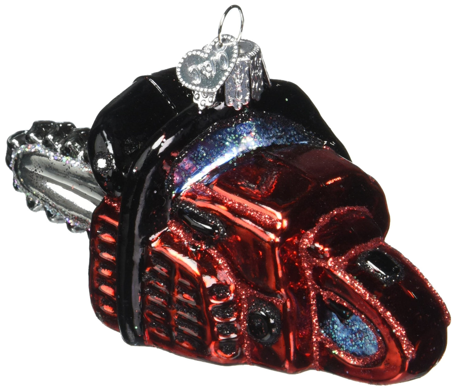 Old World Christmas Chain Saw Glass Blown Ornament for Christmas Tree, Handcrafted Holiday Decoration, Tools Collection