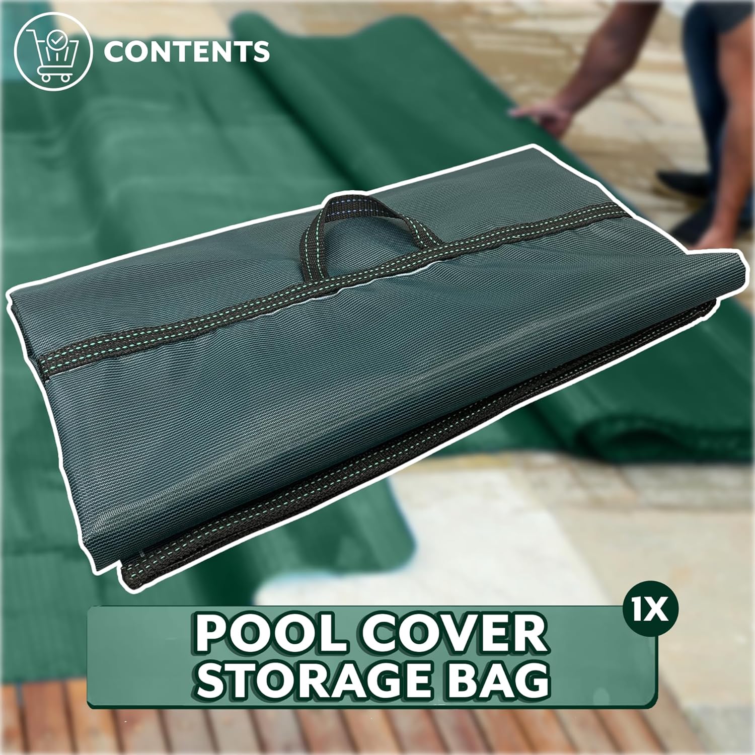 Poolzilla Pool Cover Storage Bag with 4 Carry Handles