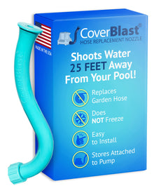 Poolzilla CoverBlast Pool Cover Pump Attachment w/ 25ft. Range (Light Blue)