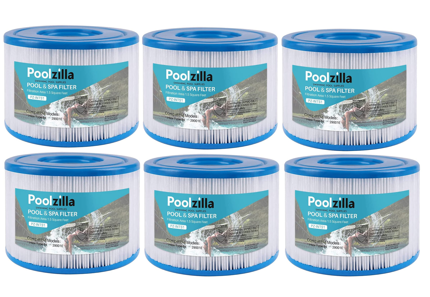 Poolzilla Replacement Easy Set Pool Filter for PureSpa Type S1, 29001E