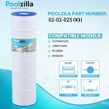 Poolzilla Replacement Pool Filter for PLFPJANCS250, Pleatco PJANCS250, Jandy CS250, R0462500, Unicel C-8425, Filbur FC-0824, Hydropool 17-175-3630