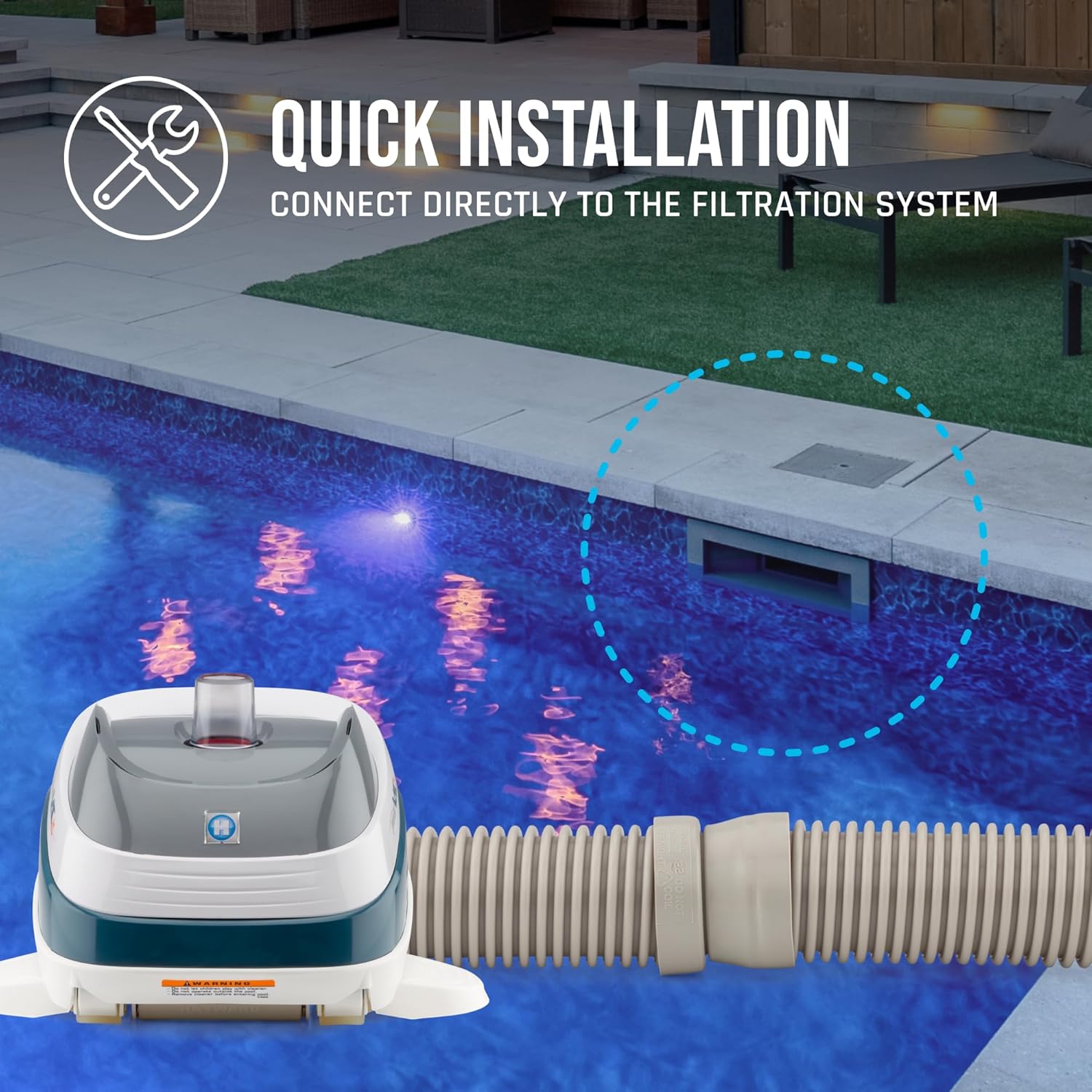 Hayward Pool Vac XL Suction Cleaner 40' Hose, Vinyl Pools