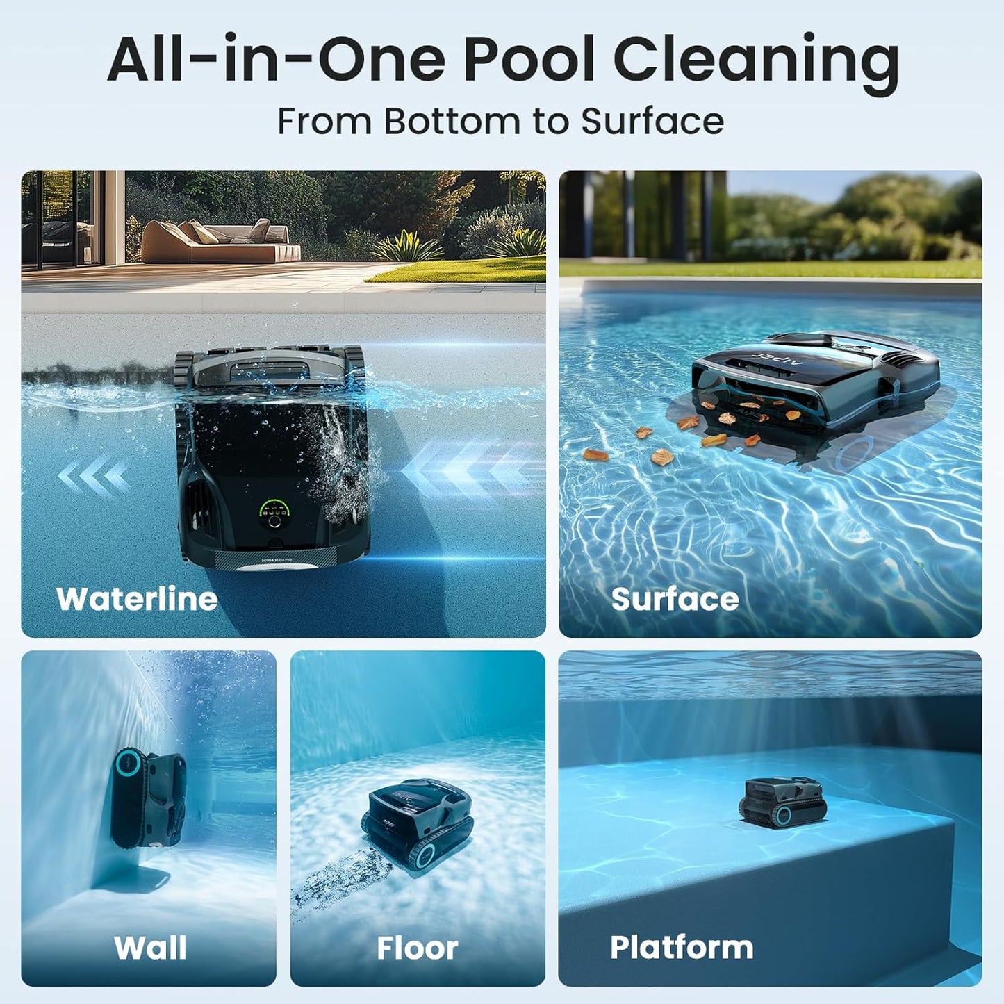 Aiper Scuba X1 Pro Max Cordless Robotic Pool Cleaner