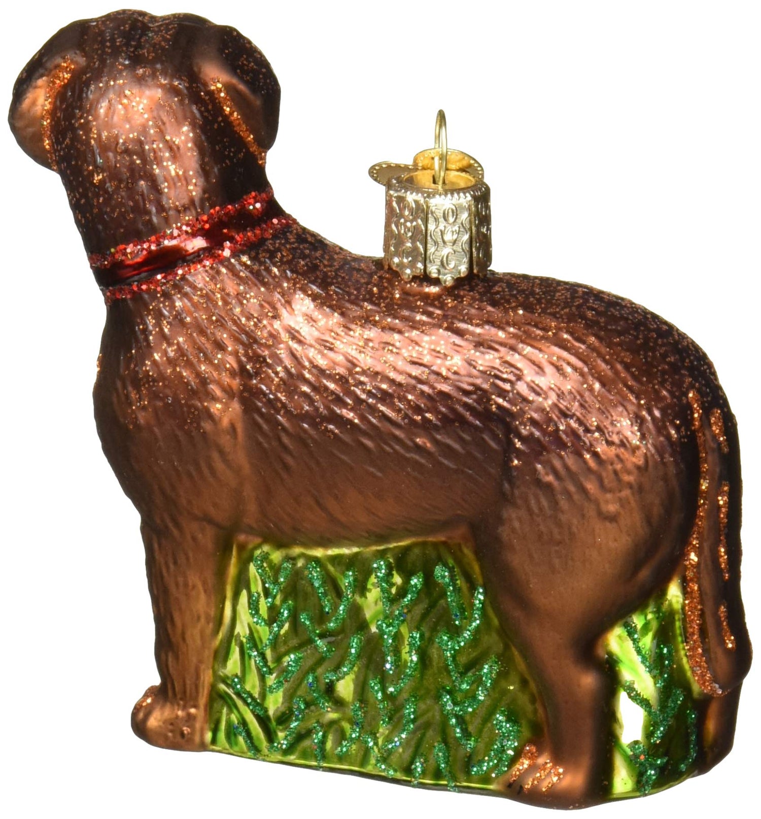 Old World Christmas Long-Haired Dachshund Glass Blown Ornament for Christmas Tree, Handcrafted Holiday Decoration, Dog Collection