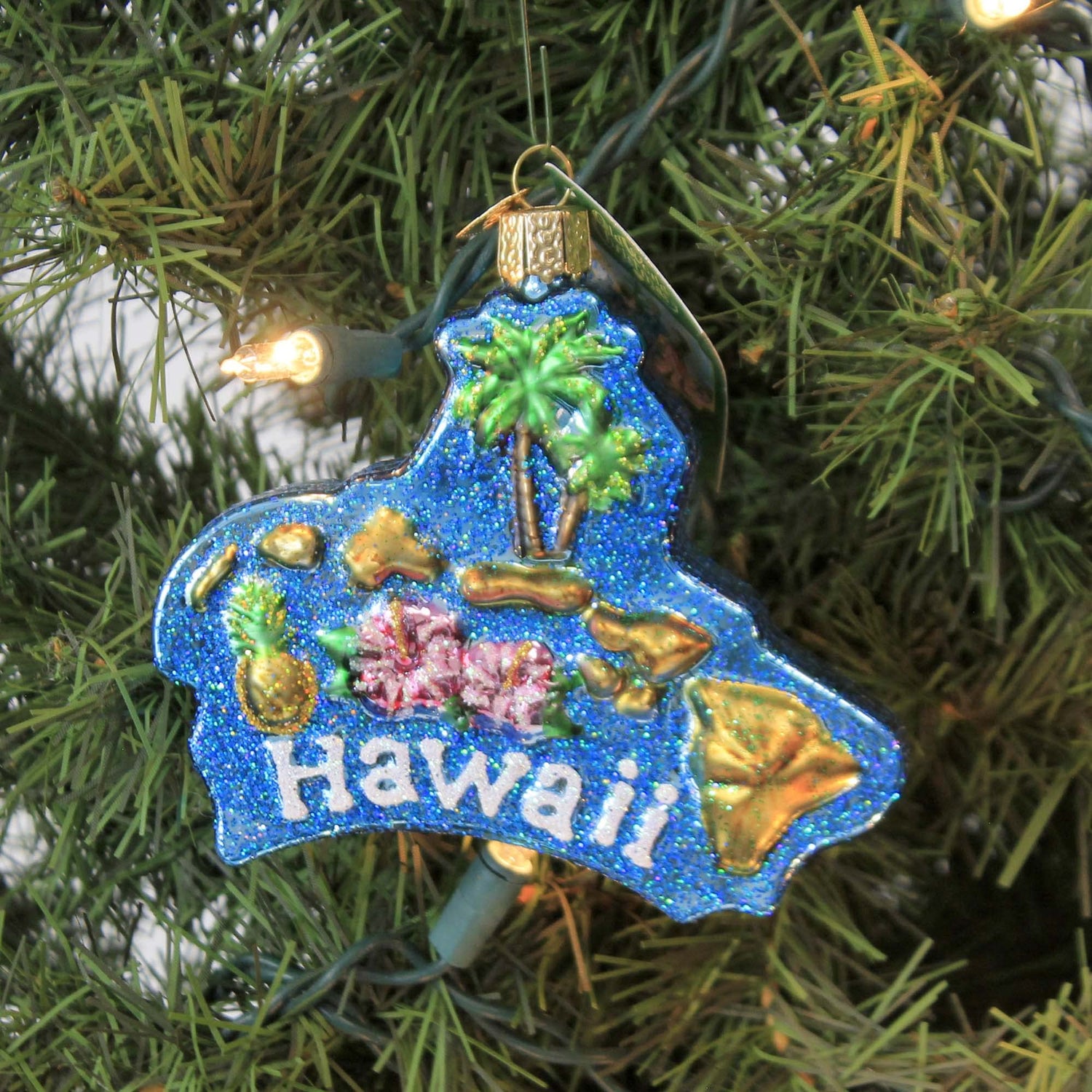 Old World Christmas Ornaments Hawaiian Islands Glass Blown Ornaments for Christmas Tree